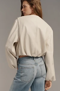 BLANKNYC Faux Leather Bomber Jacket