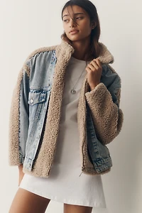 BLANKNYC Fuzzy Wuzzy Denim Jacket