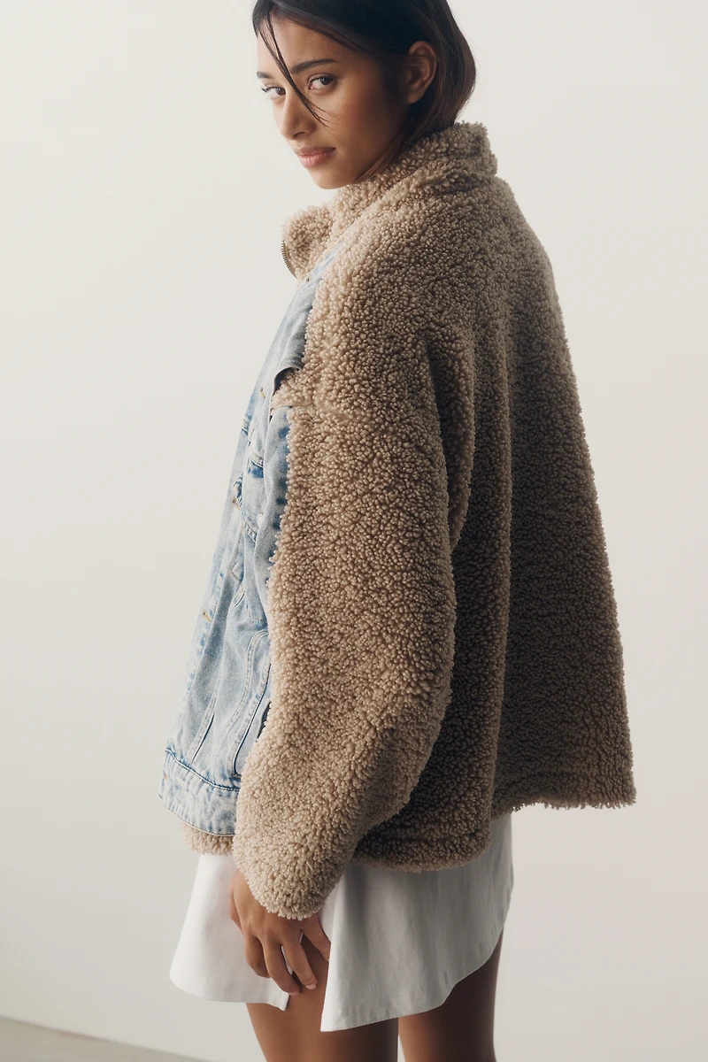 BLANKNYC Fuzzy Wuzzy Denim Jacket