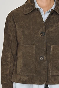 BLANKNYC Cropped Suede Jacket
