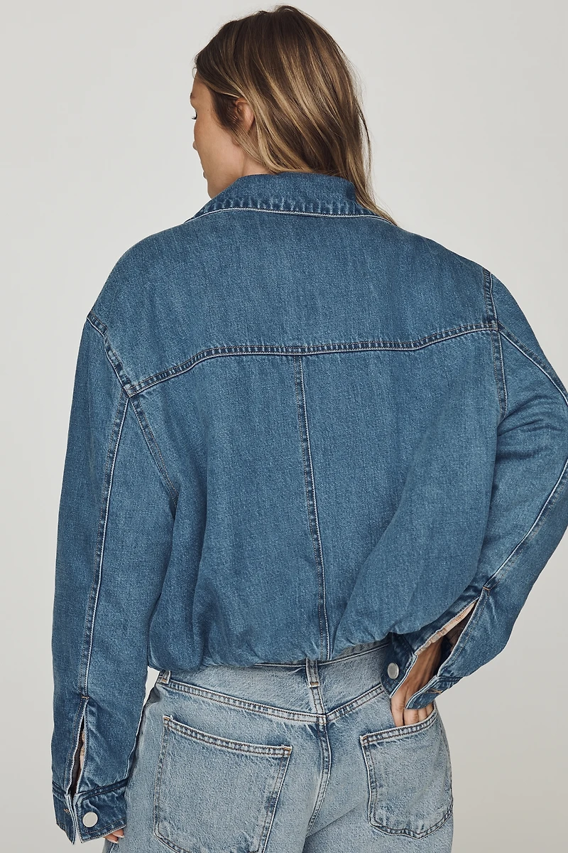 BLANKNYC Side Quest Funnel-Neck Jacket