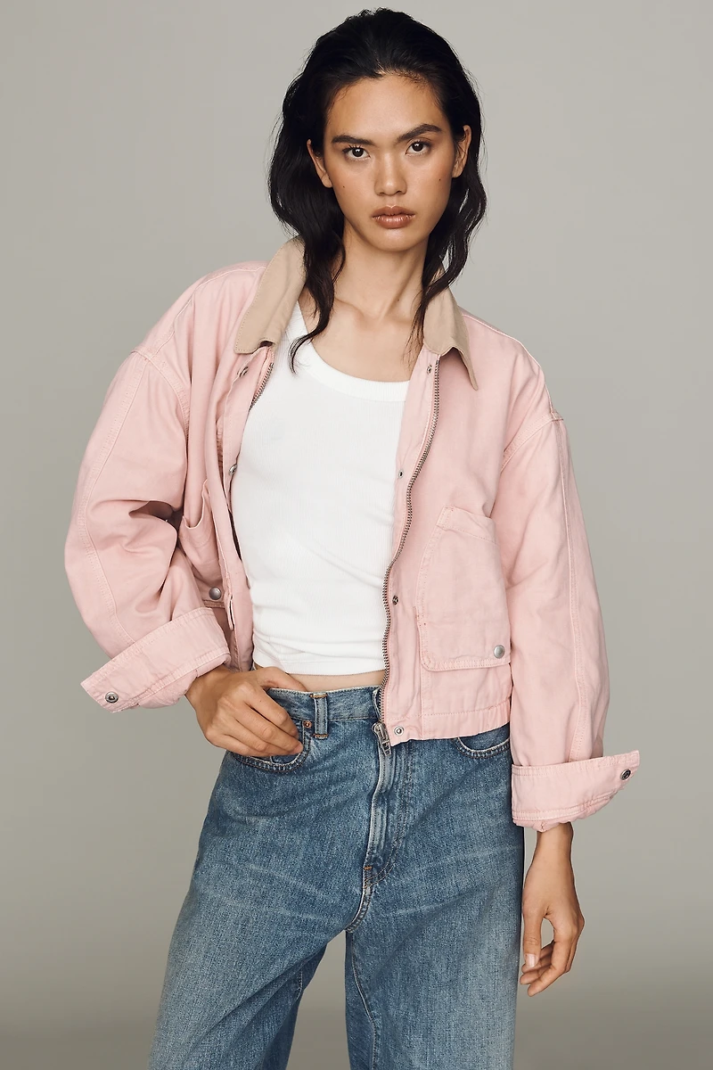 BLANKNYC Cotton Crop Bomber Jacket