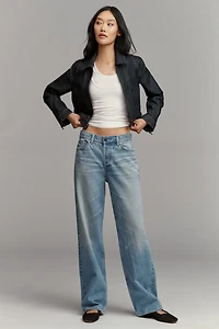 Pilcro Denim Shrunken Moto Jacket