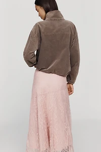 Marrakech Corduroy Funnel-Neck Jacket