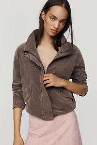 Marrakech Corduroy Funnel-Neck Jacket