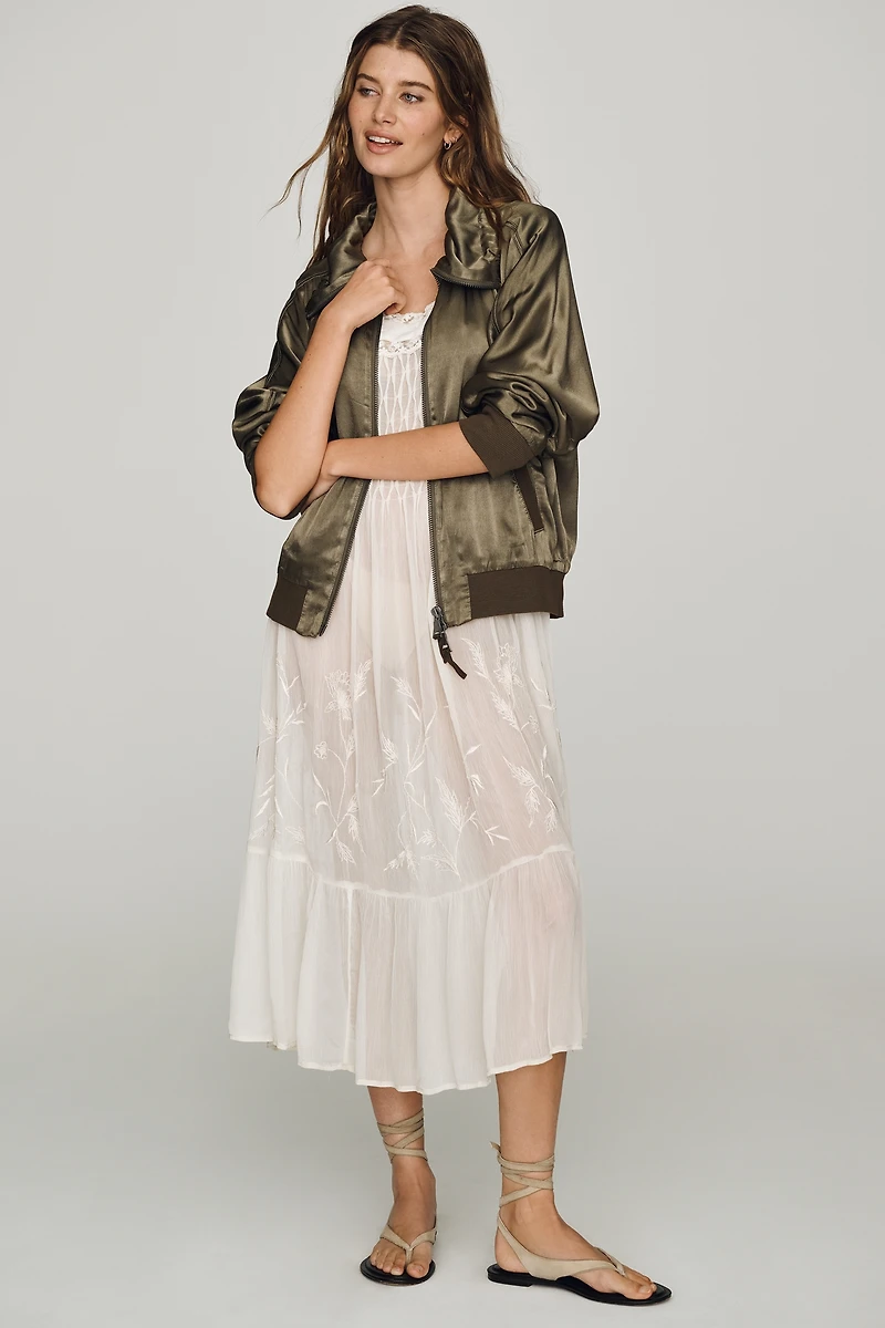Marrakech Emilia Satin Bomber Jacket
