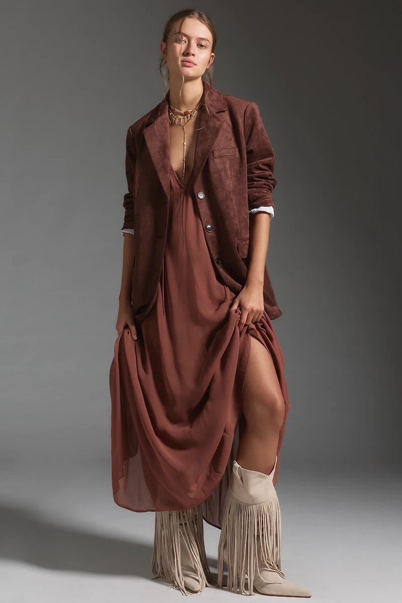 Dolan Left Coast Faux-Suede Boyfriend Blazer