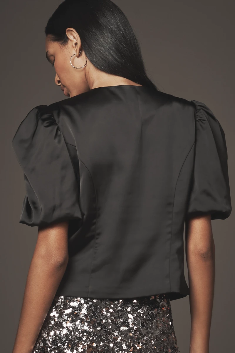 Dolan Left Coast Puff-Sleeve Crop Jacket