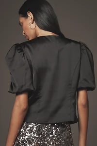 Dolan Left Coast Puff-Sleeve Crop Jacket