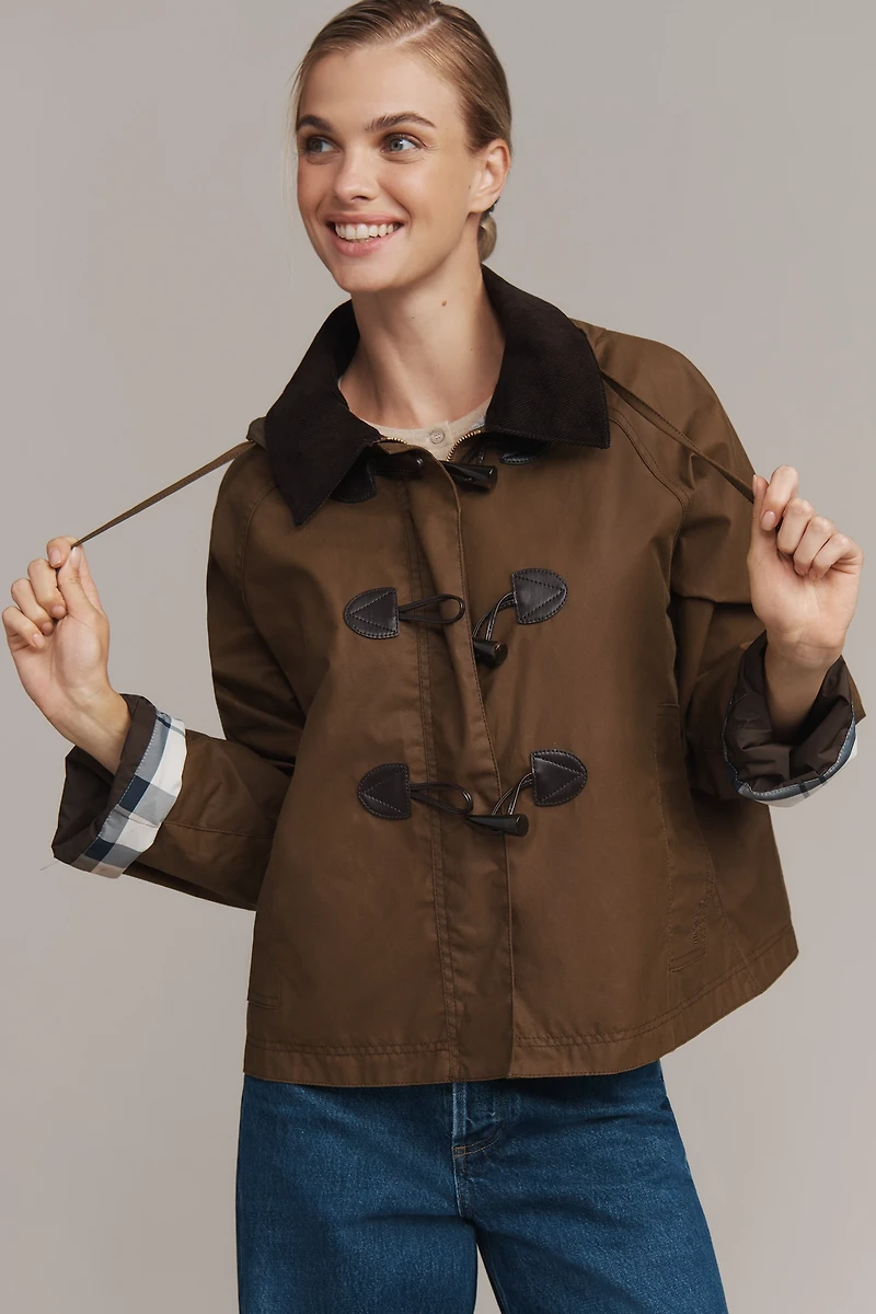 Barbour Myra Waxed Cotton Duffle Coat