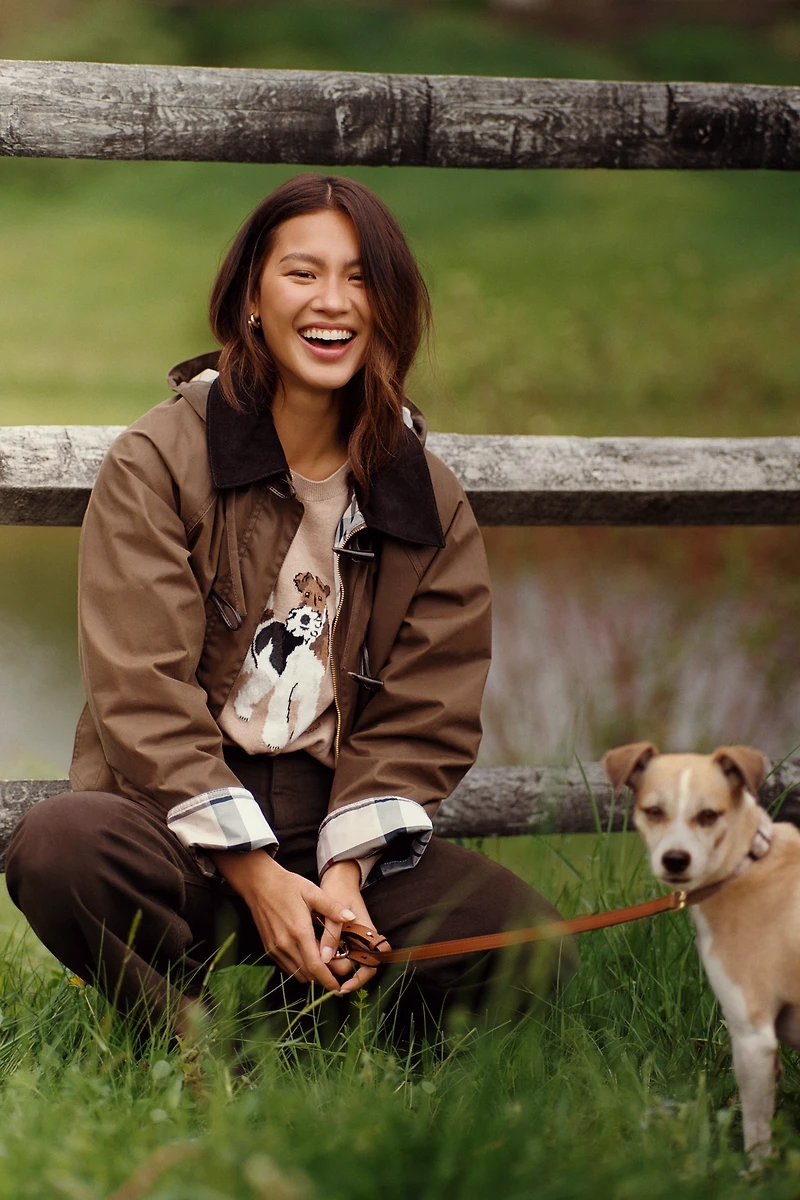 Barbour Myra Waxed Cotton Duffle Coat