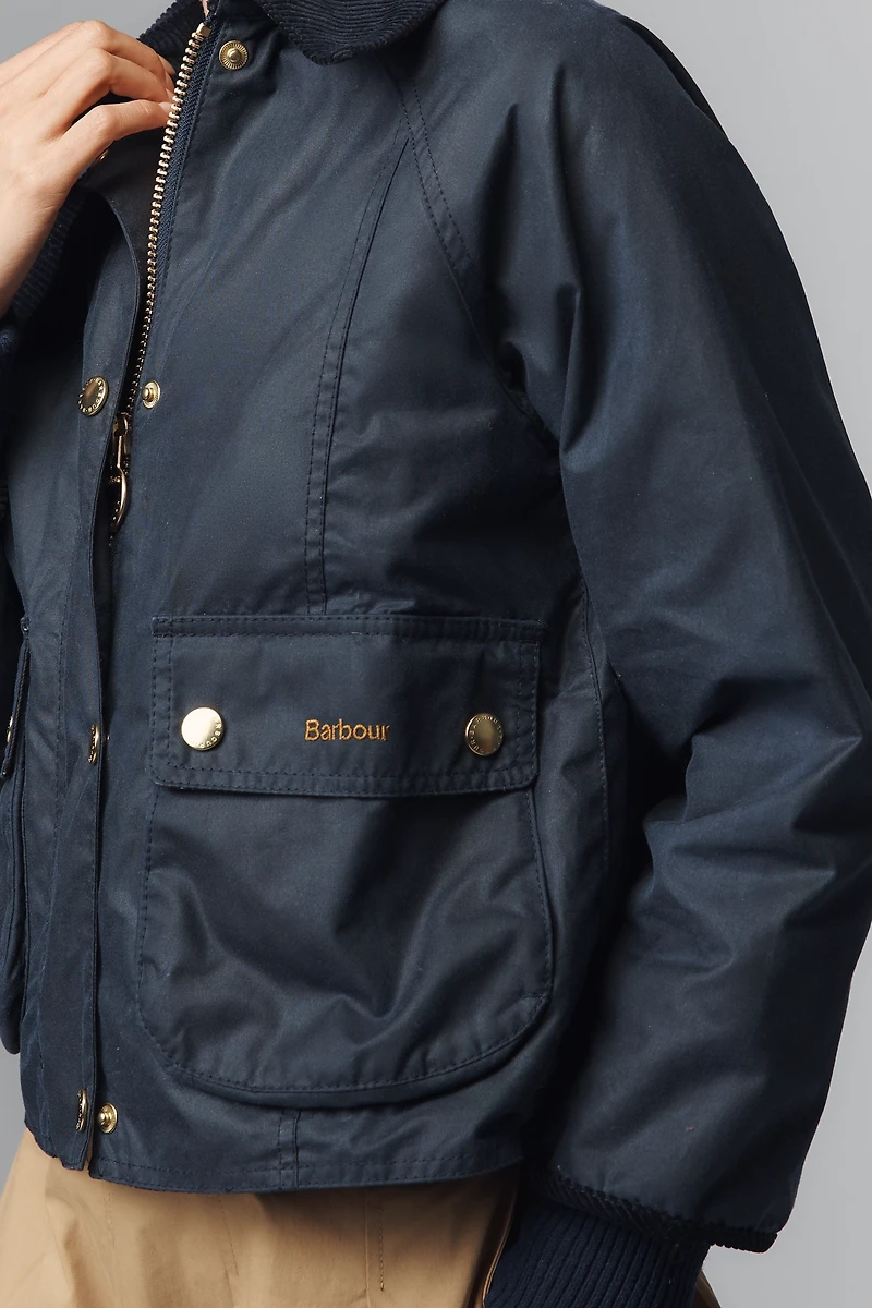 Barbour Beadnell Crop Waxed Cotton Jacket