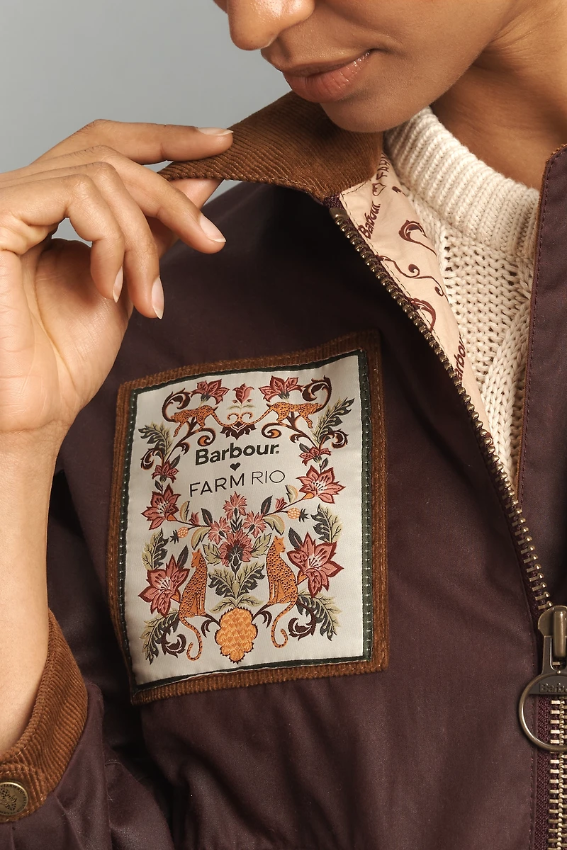 Barbour x Farm Rio Thais Waxed Jacket
