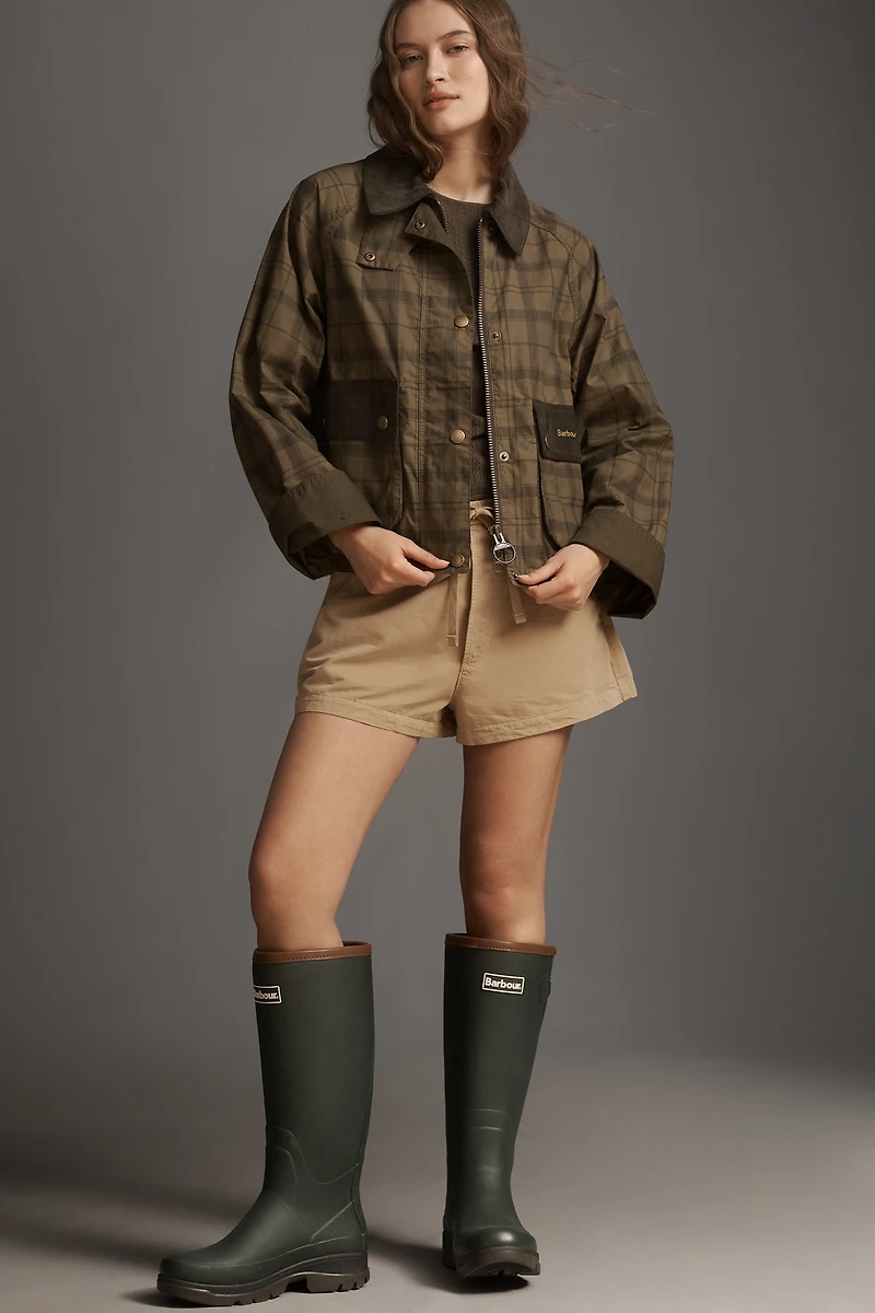 Barbour Tartan Cropped Beadnell Jacket