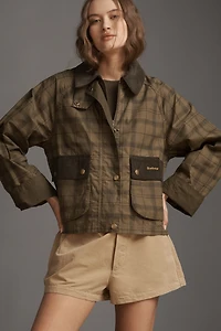 Barbour Tartan Cropped Beadnell Jacket