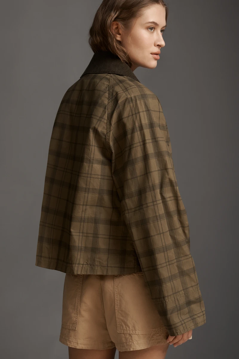 Barbour Tartan Cropped Beadnell Jacket