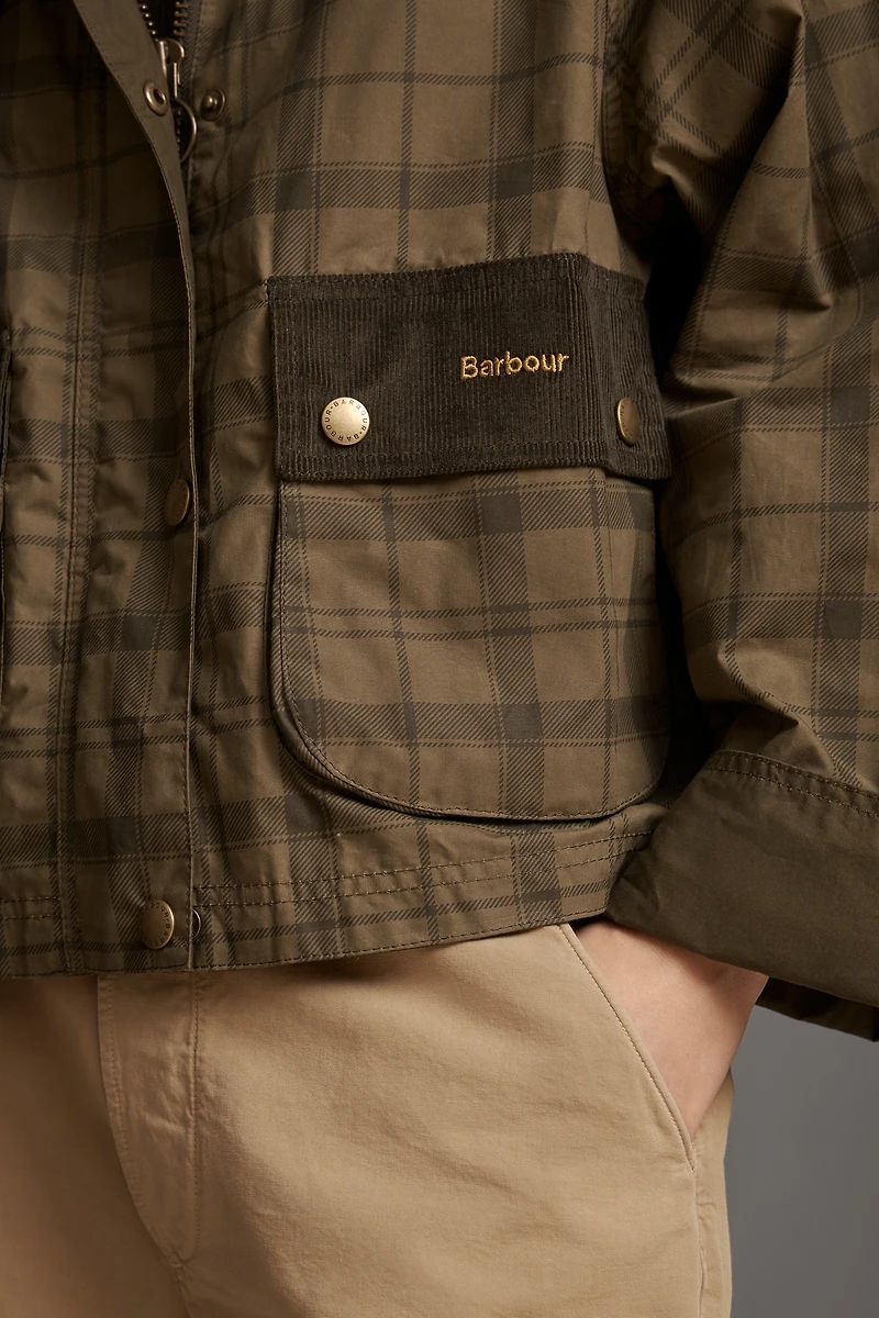 Barbour Tartan Cropped Beadnell Jacket