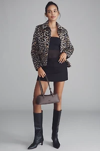 Bernardo Wool Blend Leopard Jacket