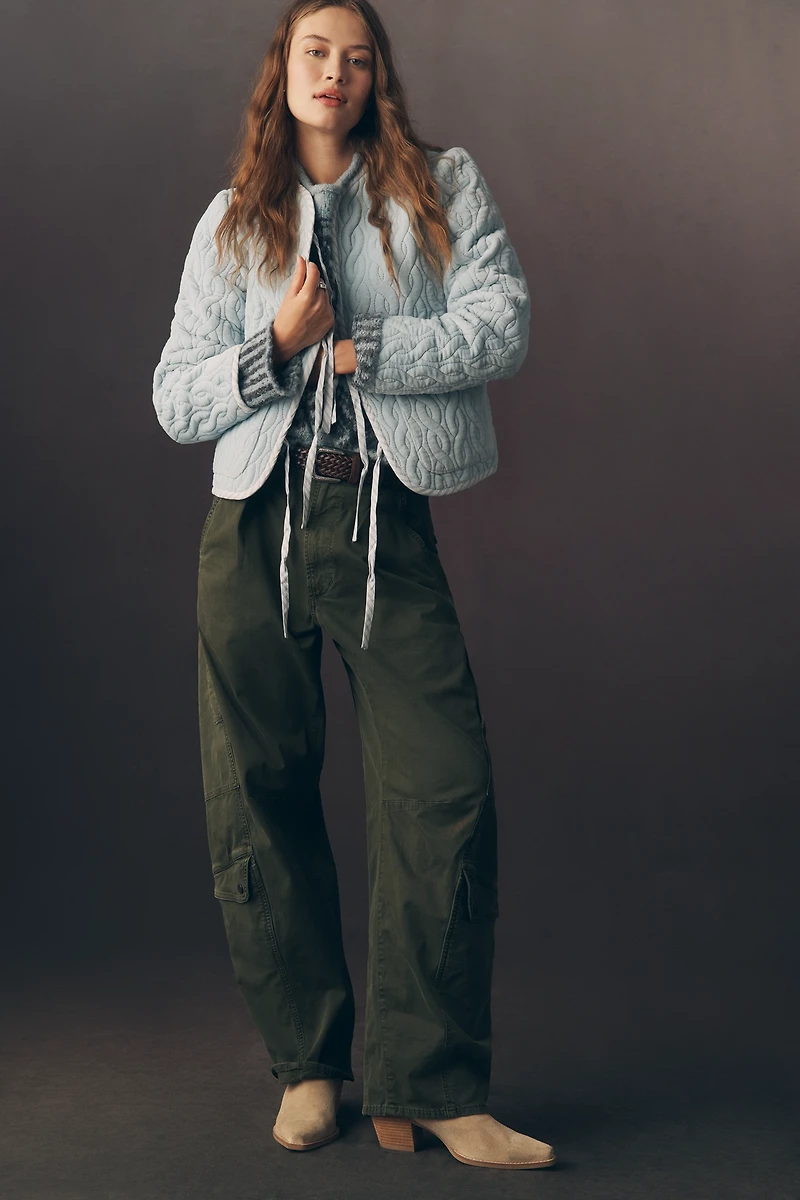 Forever That Girl Quilted Velvet Tie-Front Jacket