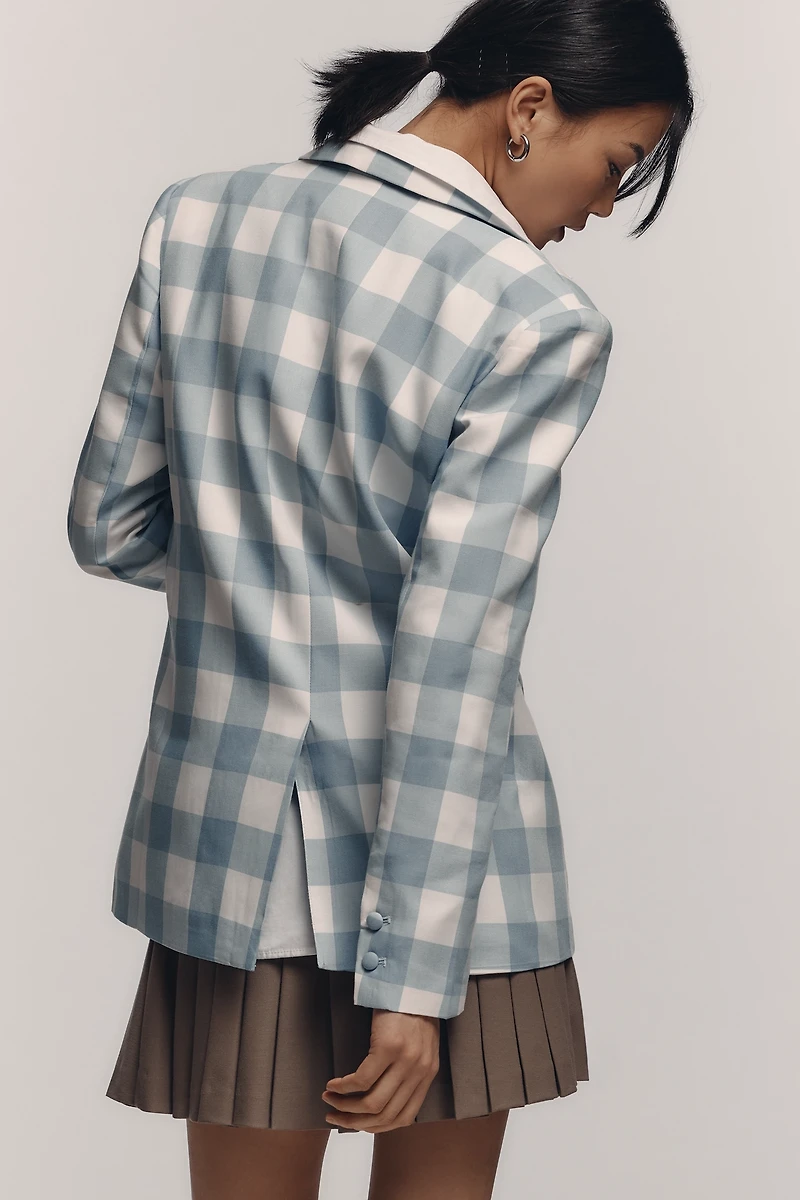 English Factory Gingham Blazer