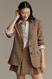 English Factory Plaid Blazer