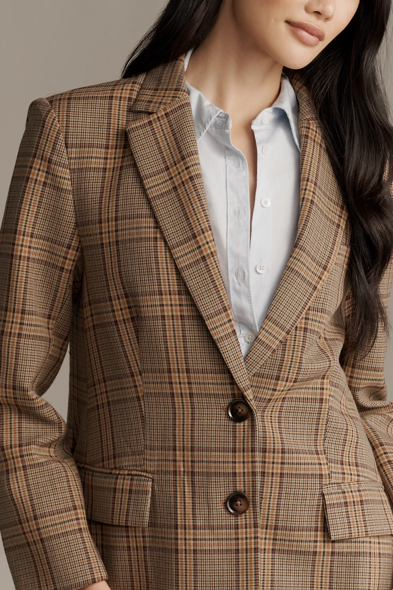 English Factory Plaid Blazer