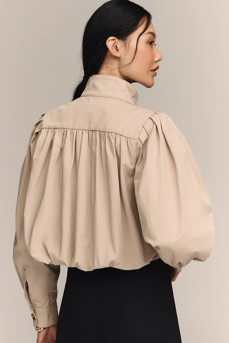 English Factory Shirred Trench Jacket