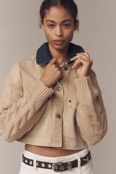 Avec Les Filles Crop Chore Jacket