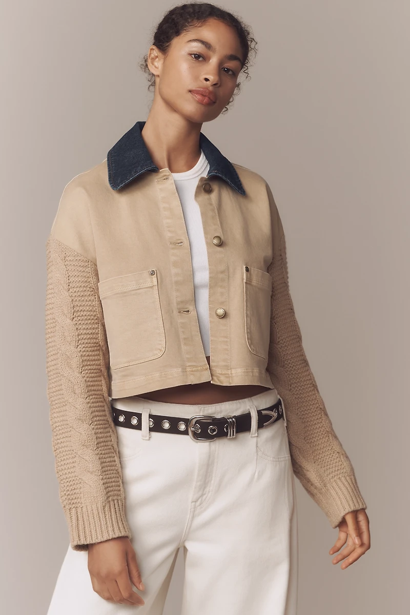 Avec Les Filles Crop Chore Jacket