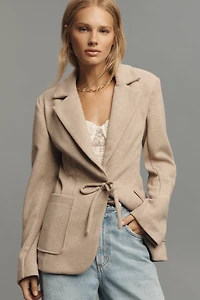 Avec Les Filles Fitted Bow Blazer
