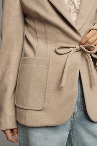 Avec Les Filles Fitted Bow Blazer