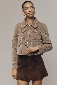 Avec Les Filles Crop Corduroy Jacket