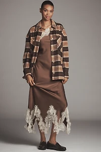 Avec Les Filles Oversized Plaid Wool Blend Shacket