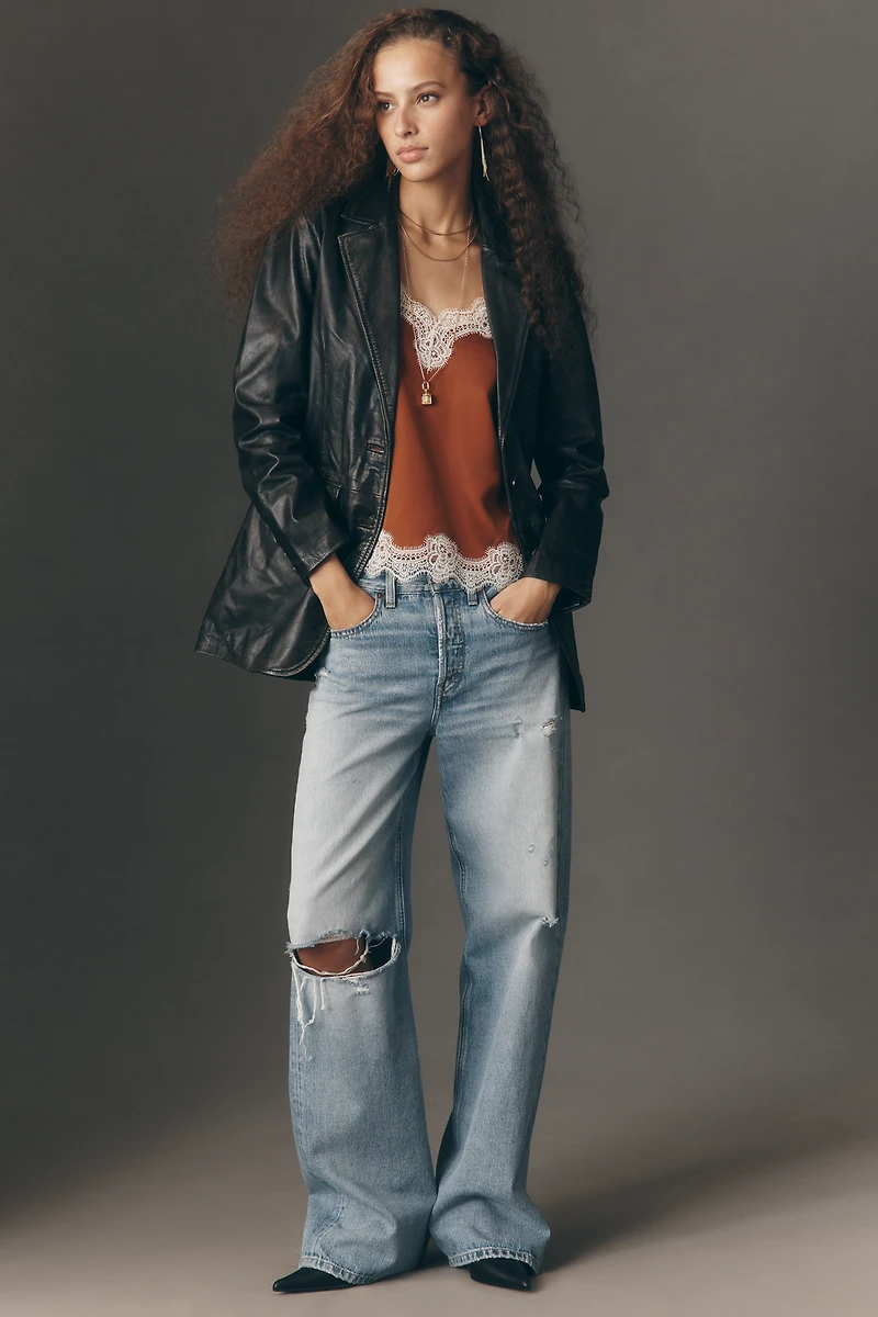 Avec Les Filles Oversized Leather Blazer