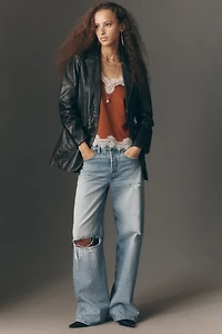 Avec Les Filles Oversized Leather Blazer