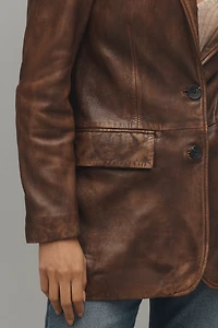 Avec Les Filles Oversized Leather Blazer