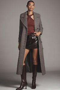 Avec Les Filles Tailored Plaid Coat