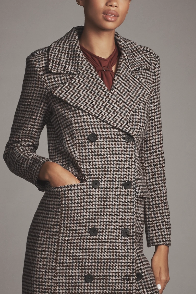 Avec Les Filles Tailored Plaid Coat
