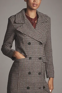Avec Les Filles Tailored Plaid Coat
