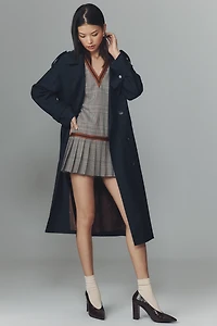 Avec Les Filles Double-Breasted Slouchy Trench Coat