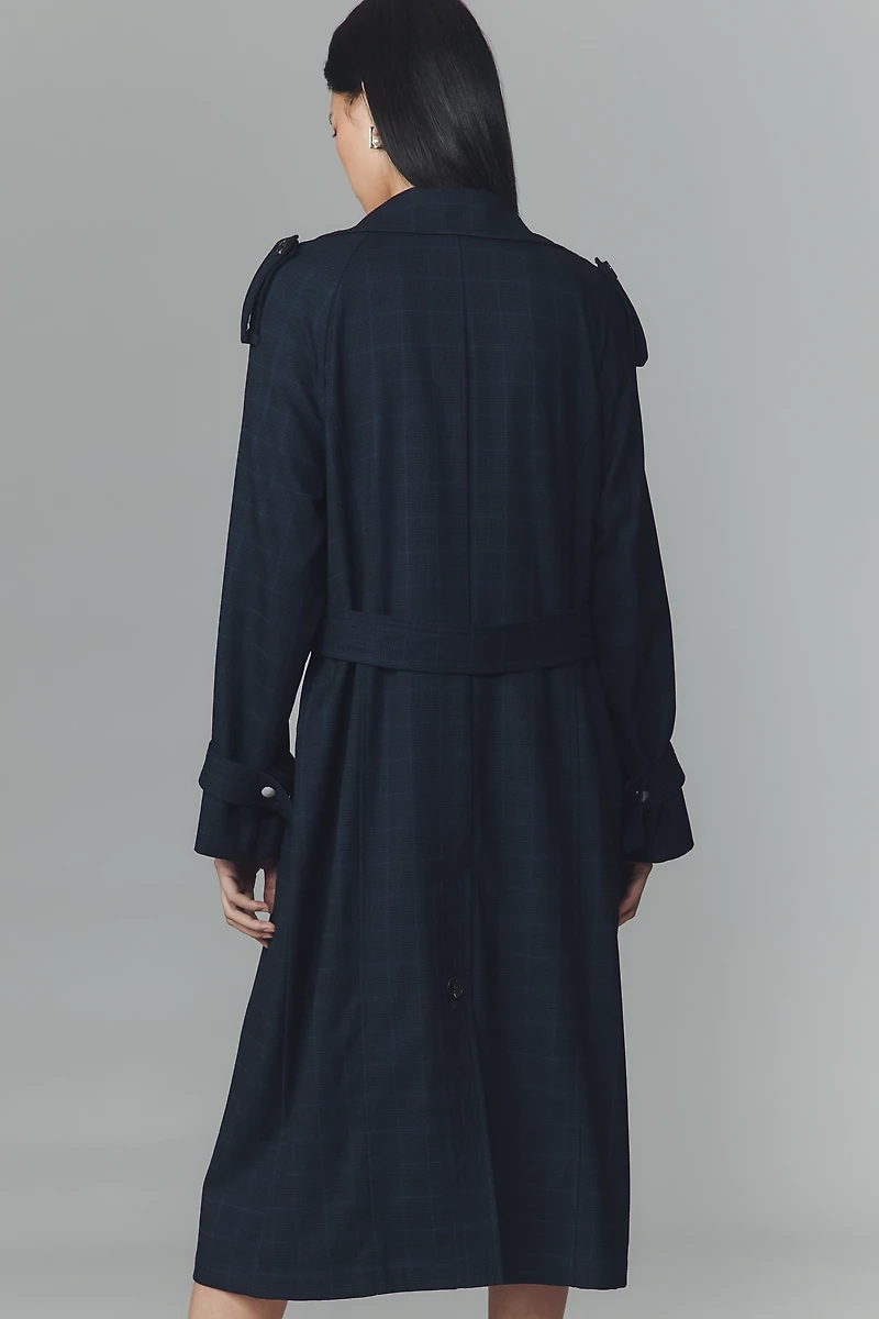 Avec Les Filles Double-Breasted Slouchy Trench Coat