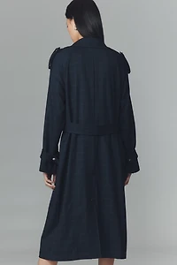 Avec Les Filles Double-Breasted Slouchy Trench Coat