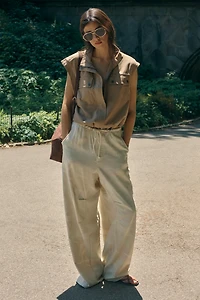 Avec Les Filles Cropped Cargo Vest