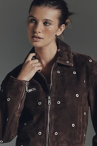 Avec Les Filles Suede Moto Jacket
