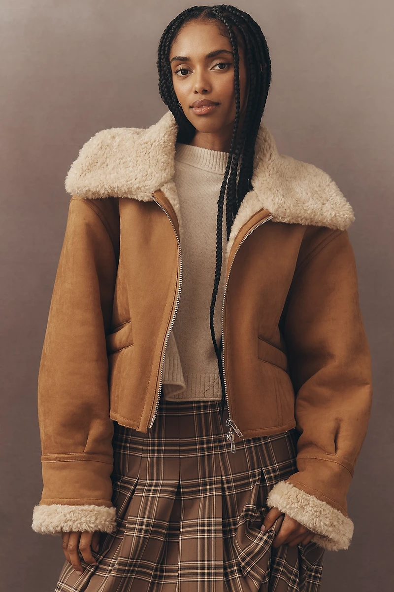 Moon River Faux-Shearling Jacket