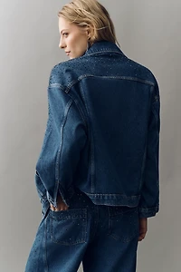 The Weston Rhinestone Denim Boyfriend Jacket by Pilcro