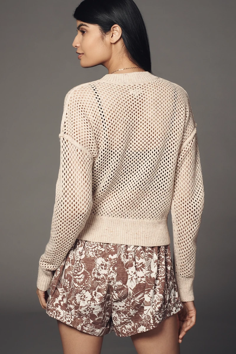 Pilcro Stitchy Bomber Cardigan Sweater