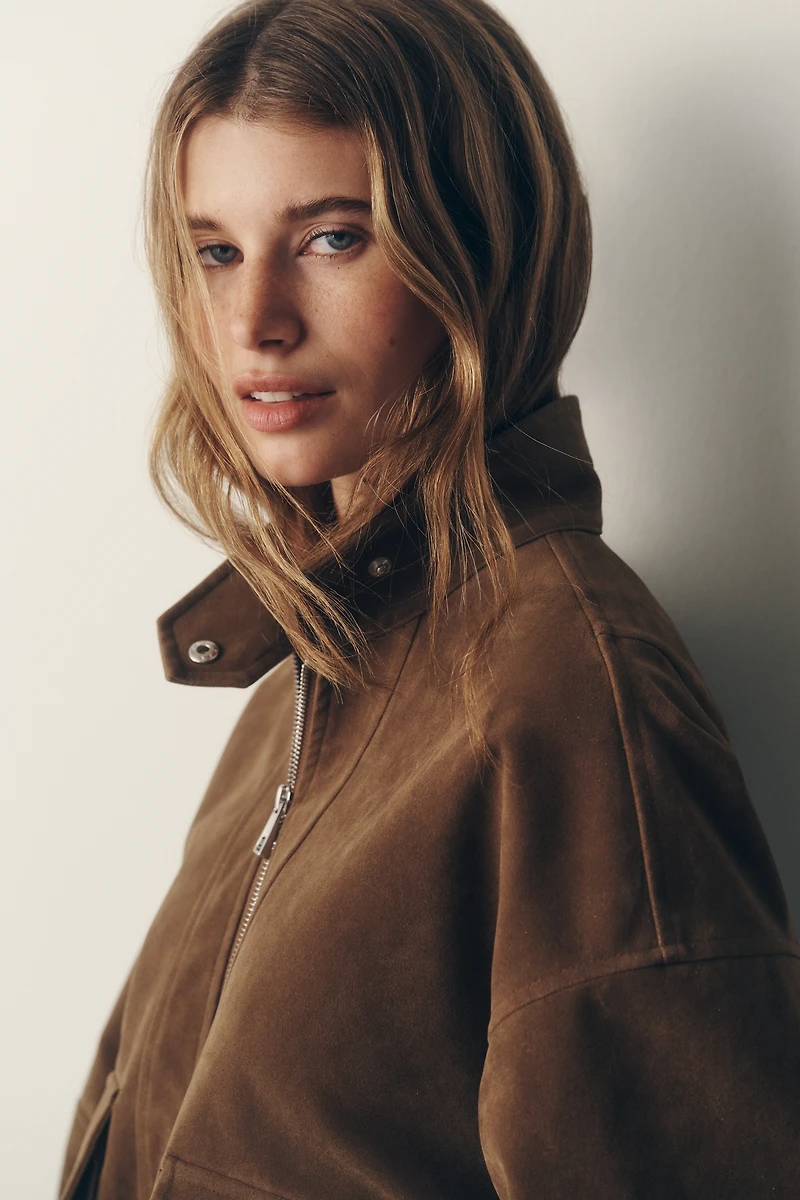 APPARIS Kate Sans Suede Bomber Jacket