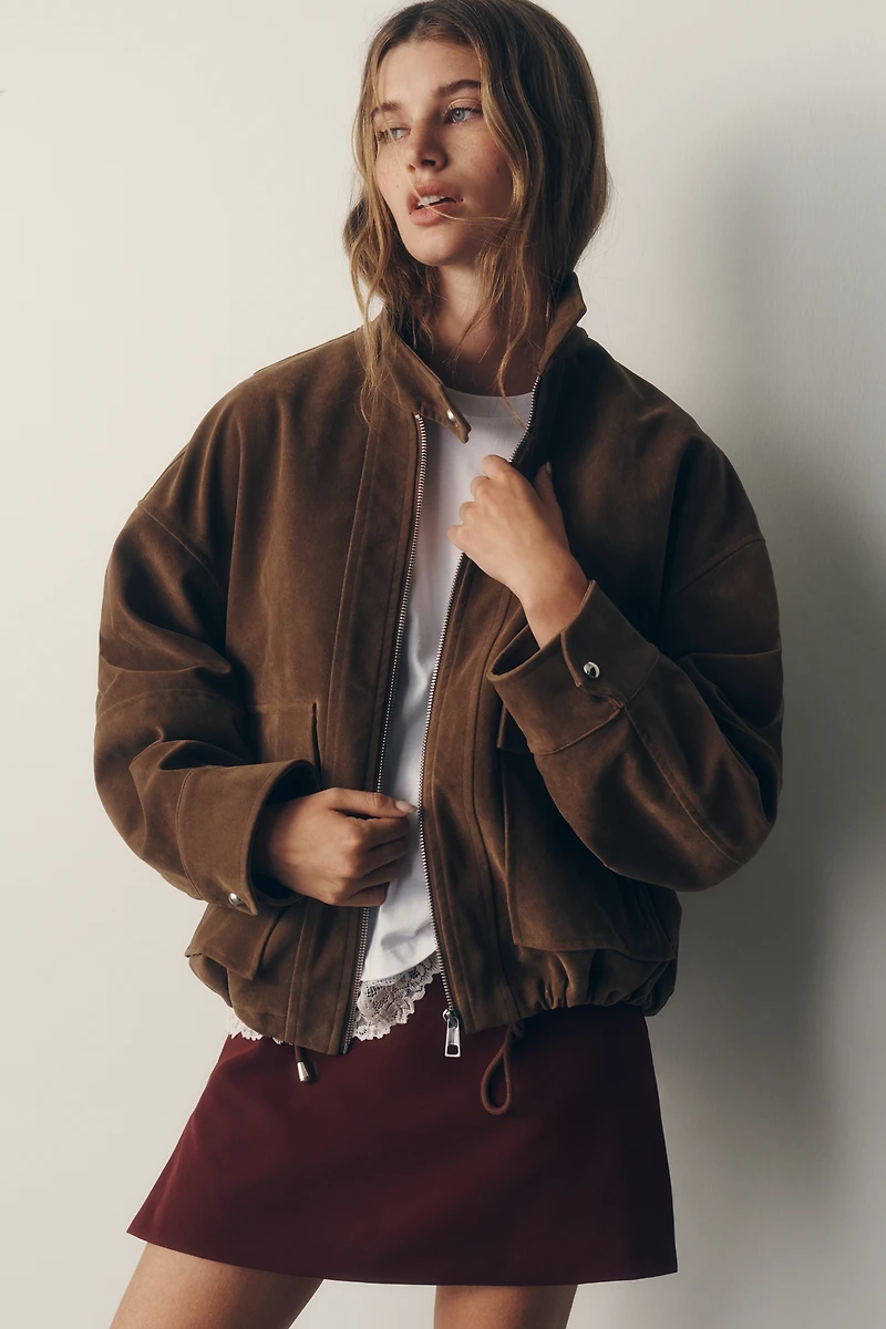APPARIS Kate Sans Suede Bomber Jacket