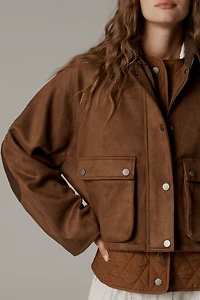 By Anthropologie Faux-Suede Twofer Jacket